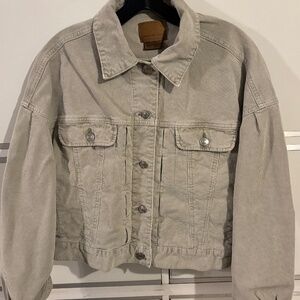 American Eagle Corduroy Jacket Sage Green Small Button Down